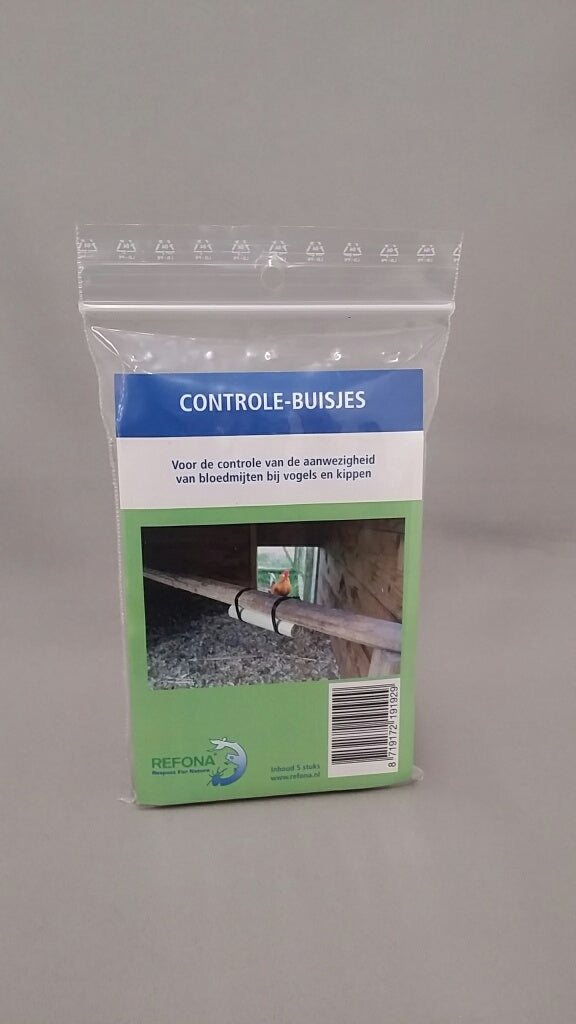Kontrollröhrchen für Blutmilben (5er-Set)